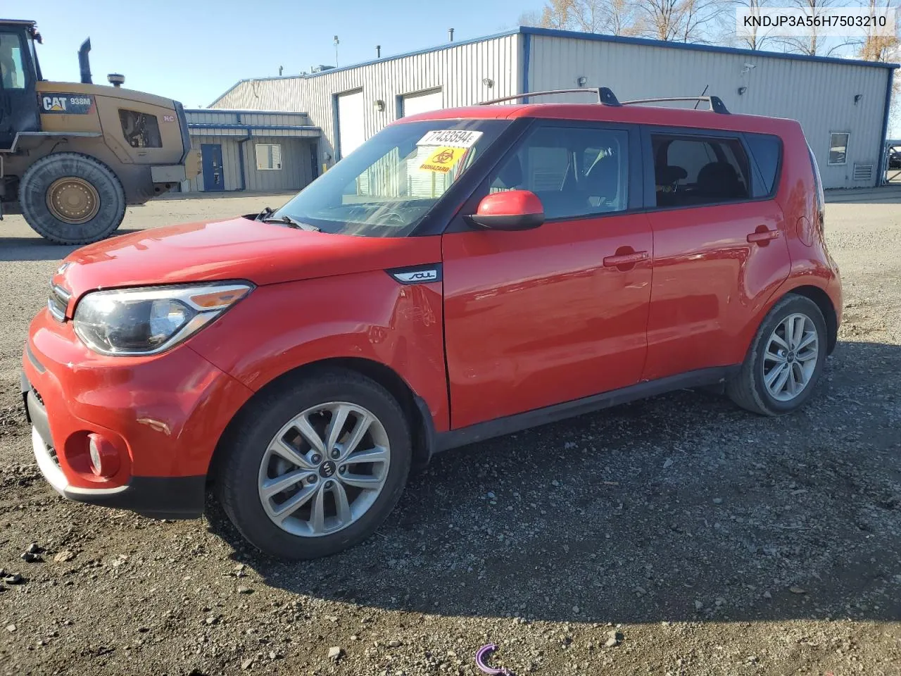 2017 Kia Soul + VIN: KNDJP3A56H7503210 Lot: 77433594