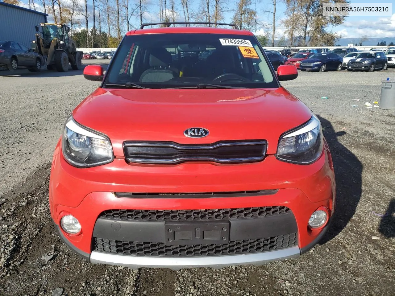 2017 Kia Soul + VIN: KNDJP3A56H7503210 Lot: 77433594