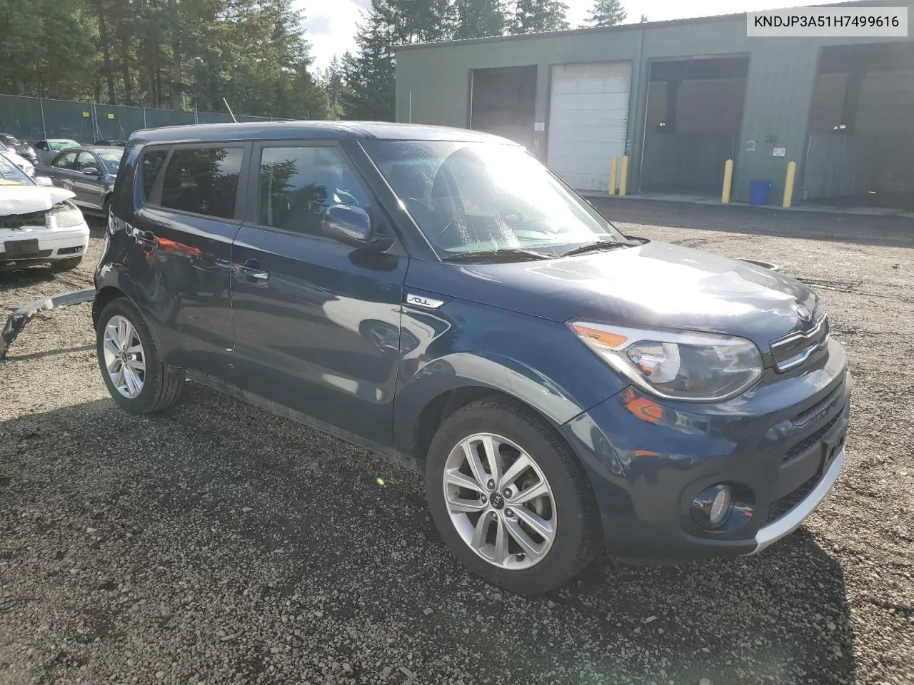 2017 Kia Soul + VIN: KNDJP3A51H7499616 Lot: 77461874