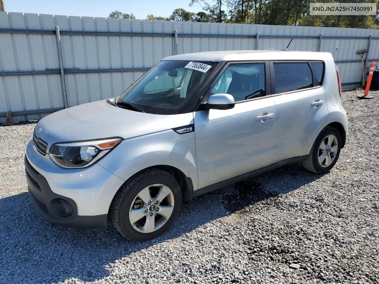 2017 Kia Soul VIN: KNDJN2A25H7450991 Lot: 77563844