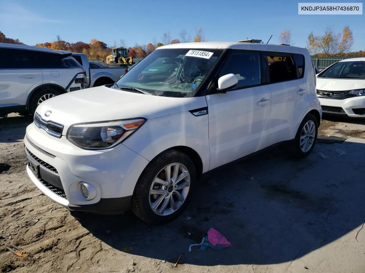 2017 Kia Soul + VIN: KNDJP3A58H7436870 Lot: 78151854