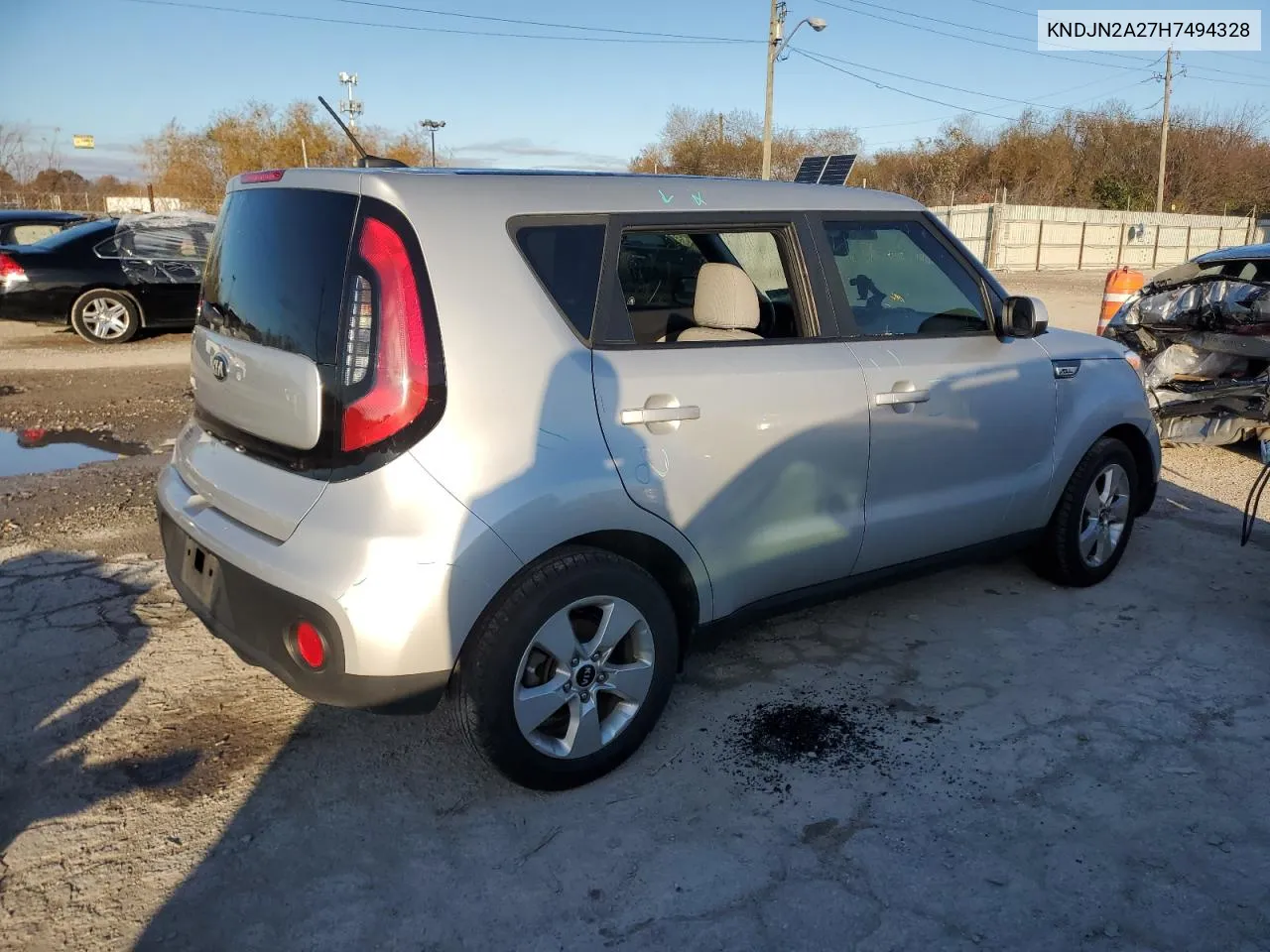 2017 Kia Soul VIN: KNDJN2A27H7494328 Lot: 79312464