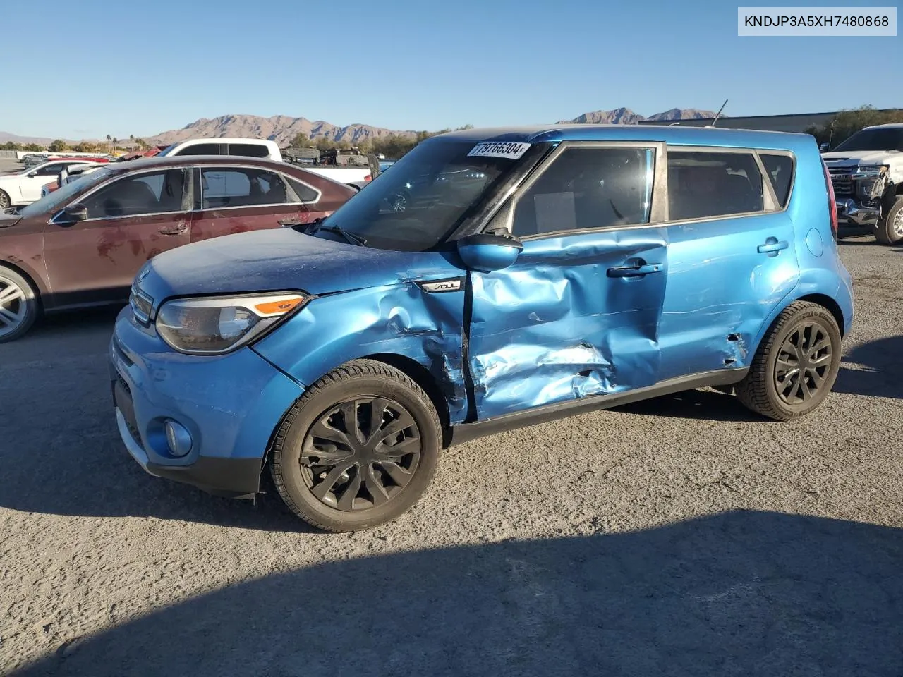 2017 Kia Soul + VIN: KNDJP3A5XH7480868 Lot: 79766304