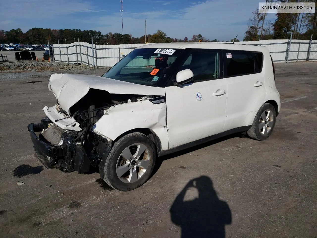 2017 Kia Soul VIN: KNDJN2A21H7433105 Lot: 81093954