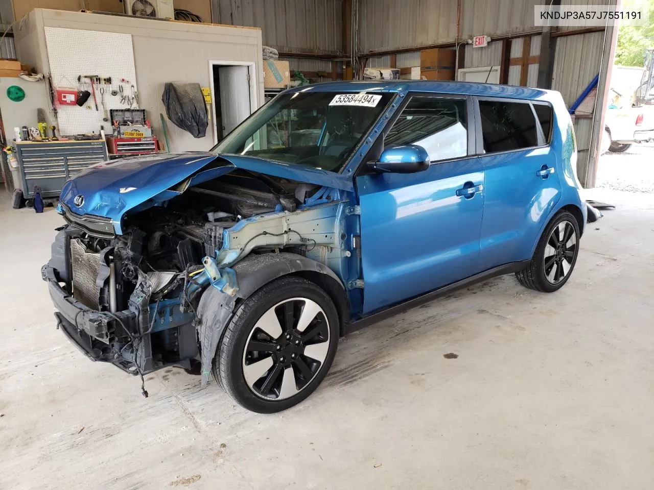 2018 Kia Soul + VIN: KNDJP3A57J7551191 Lot: 53584494