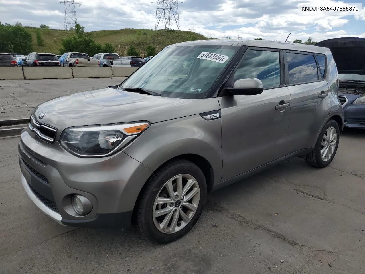 2018 Kia Soul + VIN: KNDJP3A54J7586870 Lot: 57697854