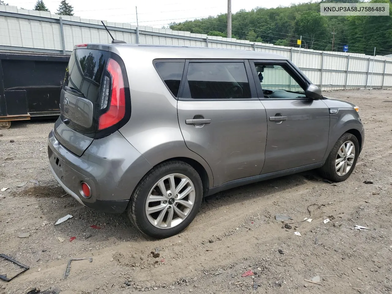 2018 Kia Soul + VIN: KNDJP3A58J7586483 Lot: 62570174