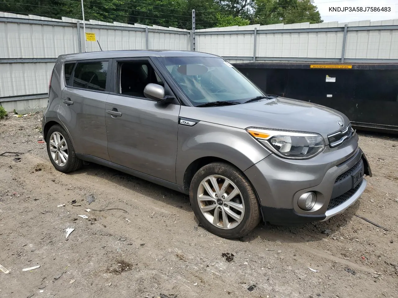 2018 Kia Soul + VIN: KNDJP3A58J7586483 Lot: 62570174