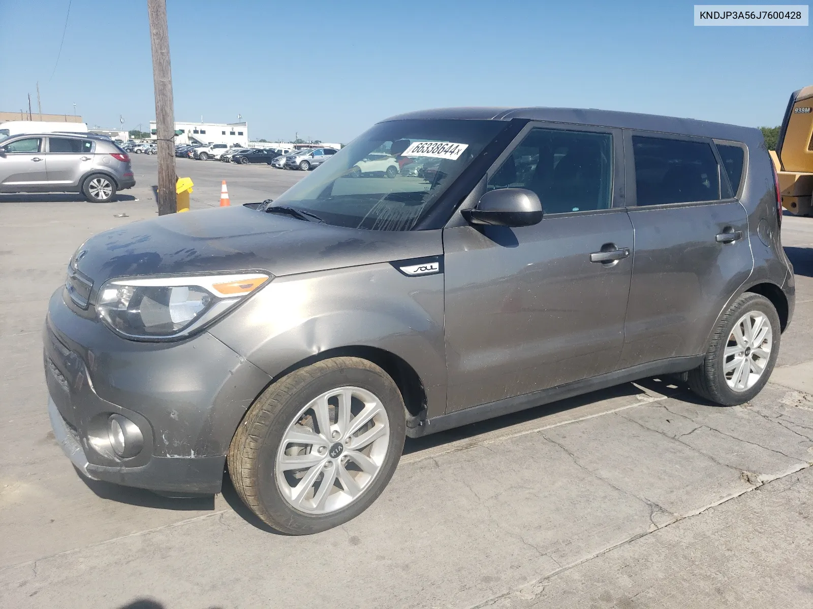 2018 Kia Soul + VIN: KNDJP3A56J7600428 Lot: 66338644