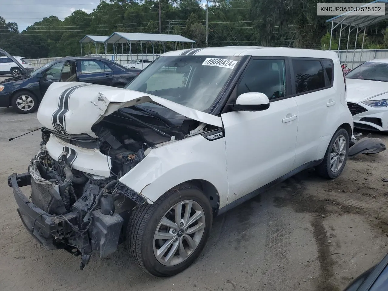 2018 Kia Soul + VIN: KNDJP3A50J7525502 Lot: 69590424