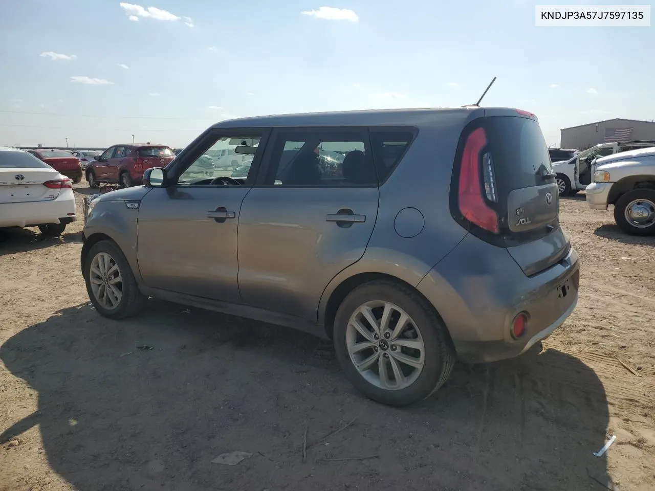 2018 Kia Soul + VIN: KNDJP3A57J7597135 Lot: 70202634