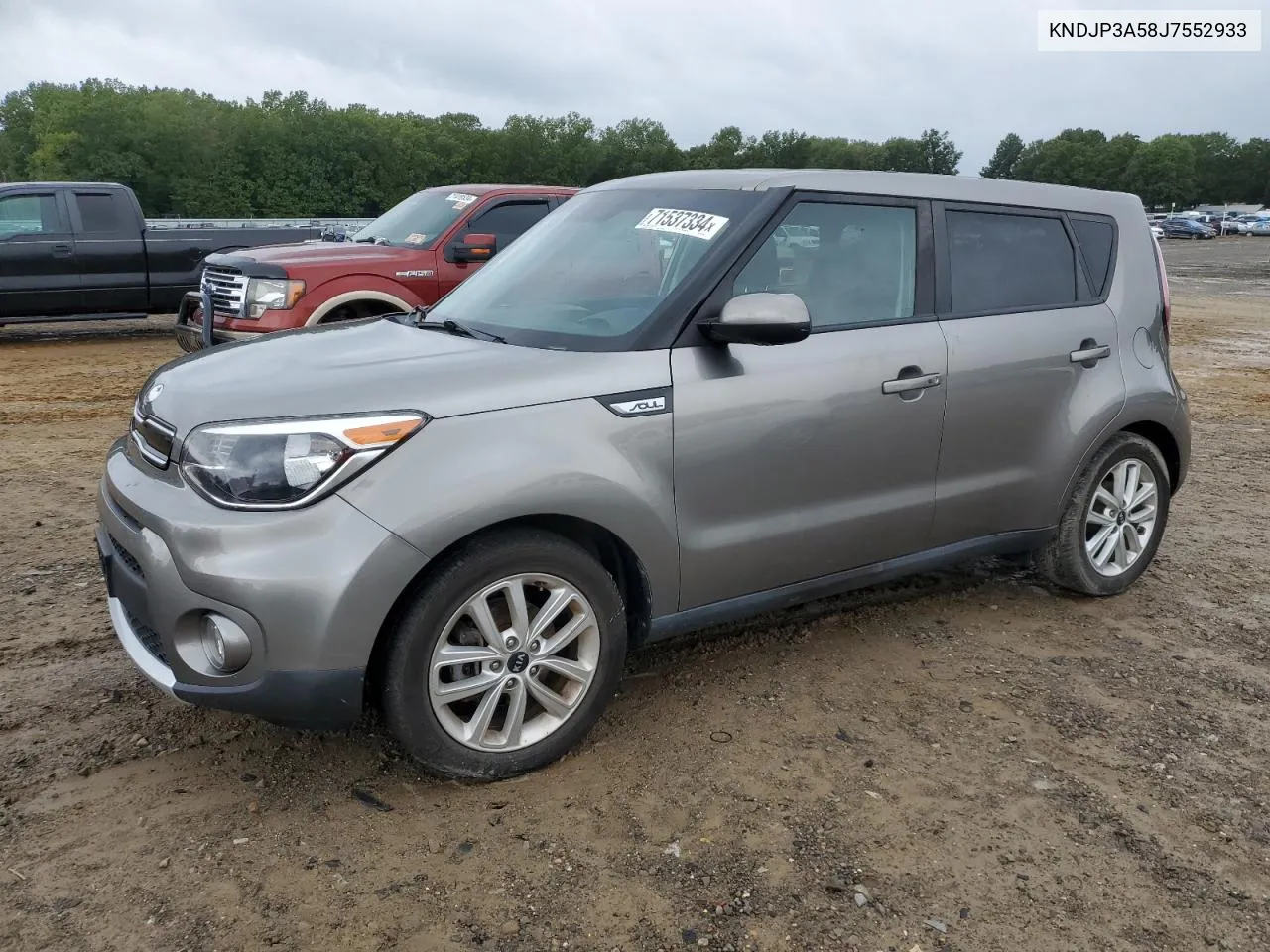 2018 Kia Soul + VIN: KNDJP3A58J7552933 Lot: 71537334