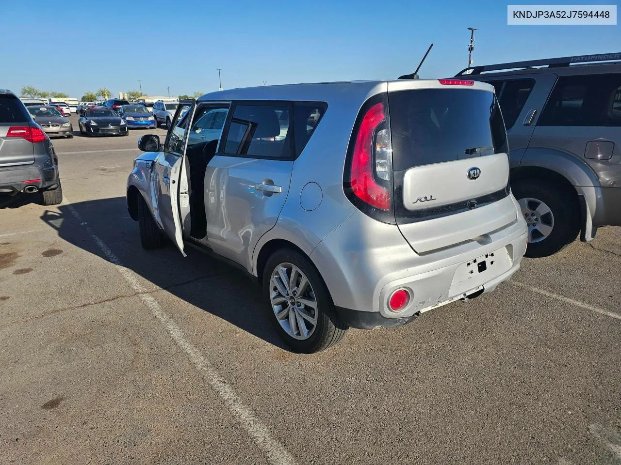 2018 Kia Soul + VIN: KNDJP3A52J7594448 Lot: 72290104