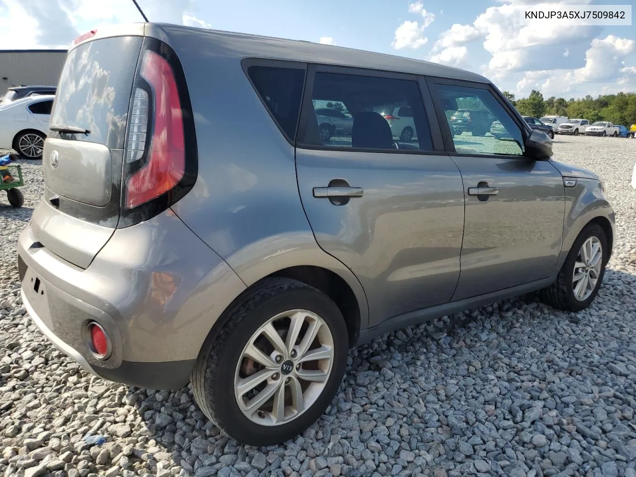 2018 Kia Soul + VIN: KNDJP3A5XJ7509842 Lot: 72541744