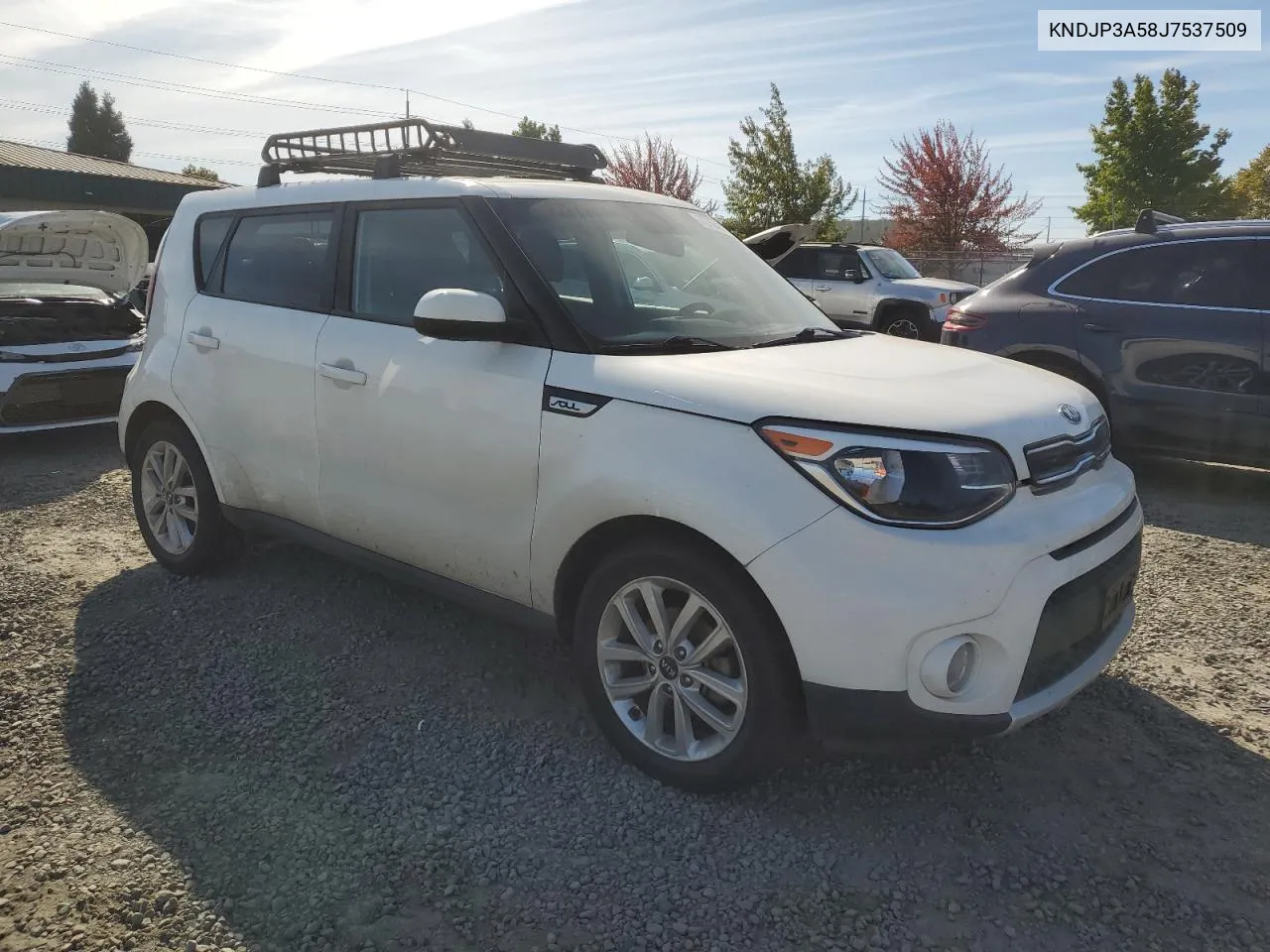 2018 Kia Soul + VIN: KNDJP3A58J7537509 Lot: 72764014