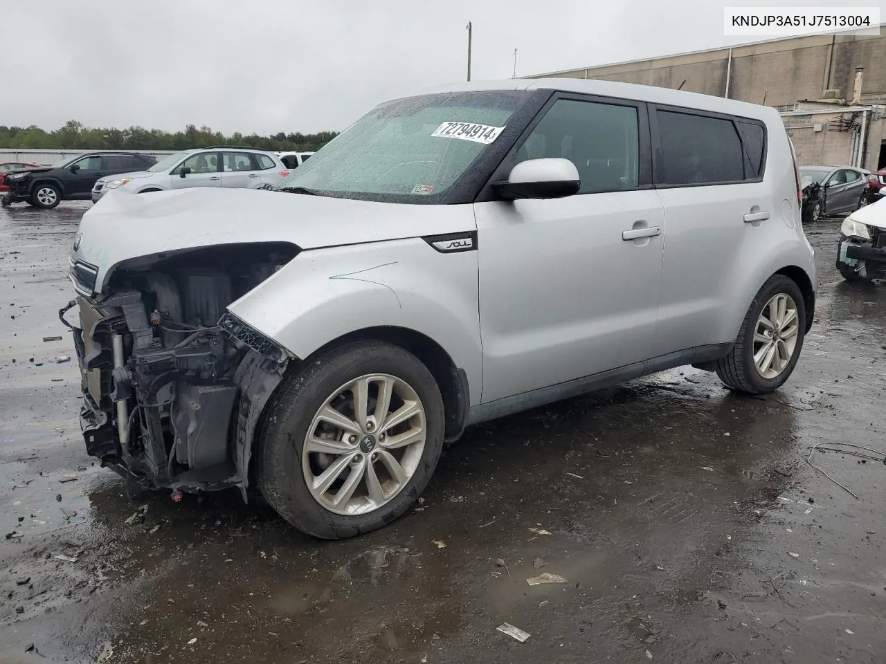 2018 Kia Soul + VIN: KNDJP3A51J7513004 Lot: 72794914