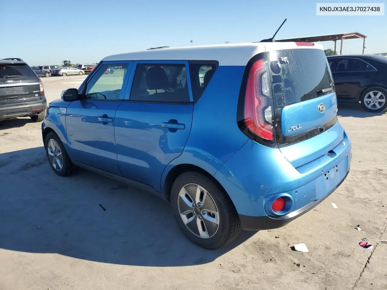 2018 Kia Soul Ev + VIN: KNDJX3AE3J7027438 Lot: 72954194