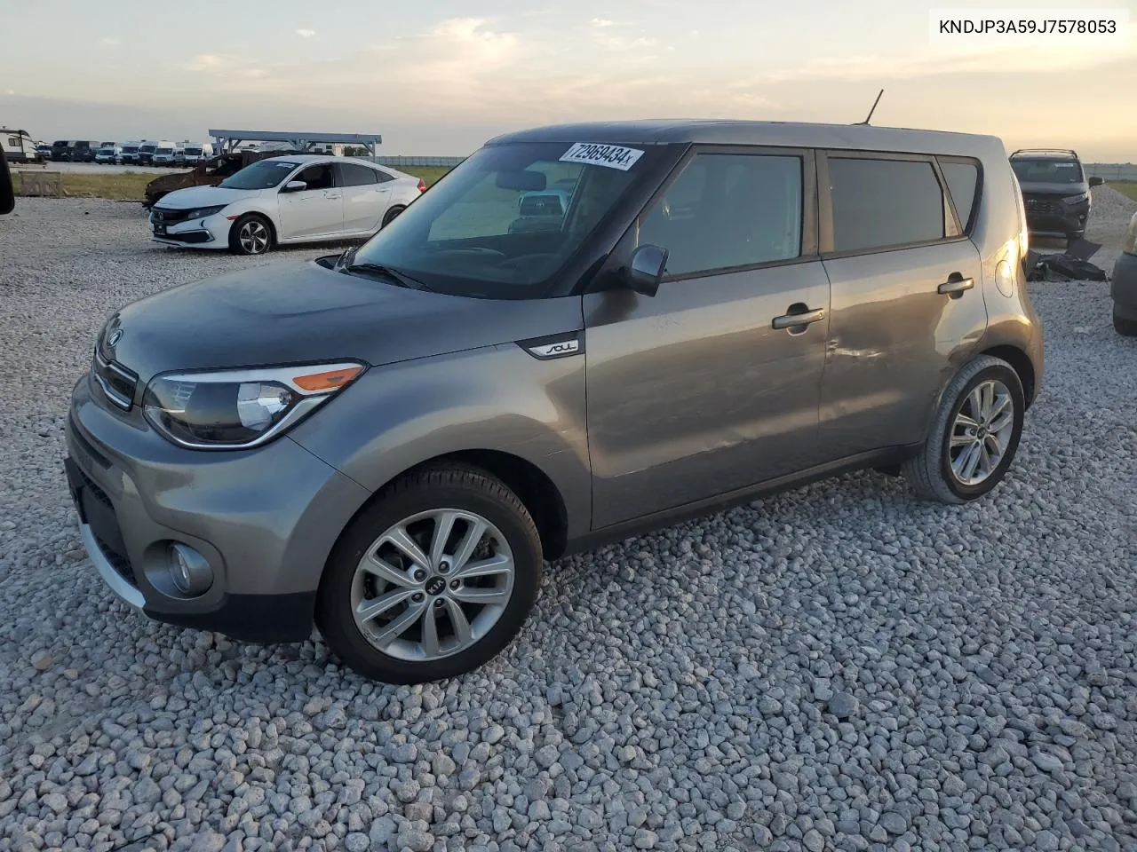 2018 Kia Soul + VIN: KNDJP3A59J7578053 Lot: 72969434