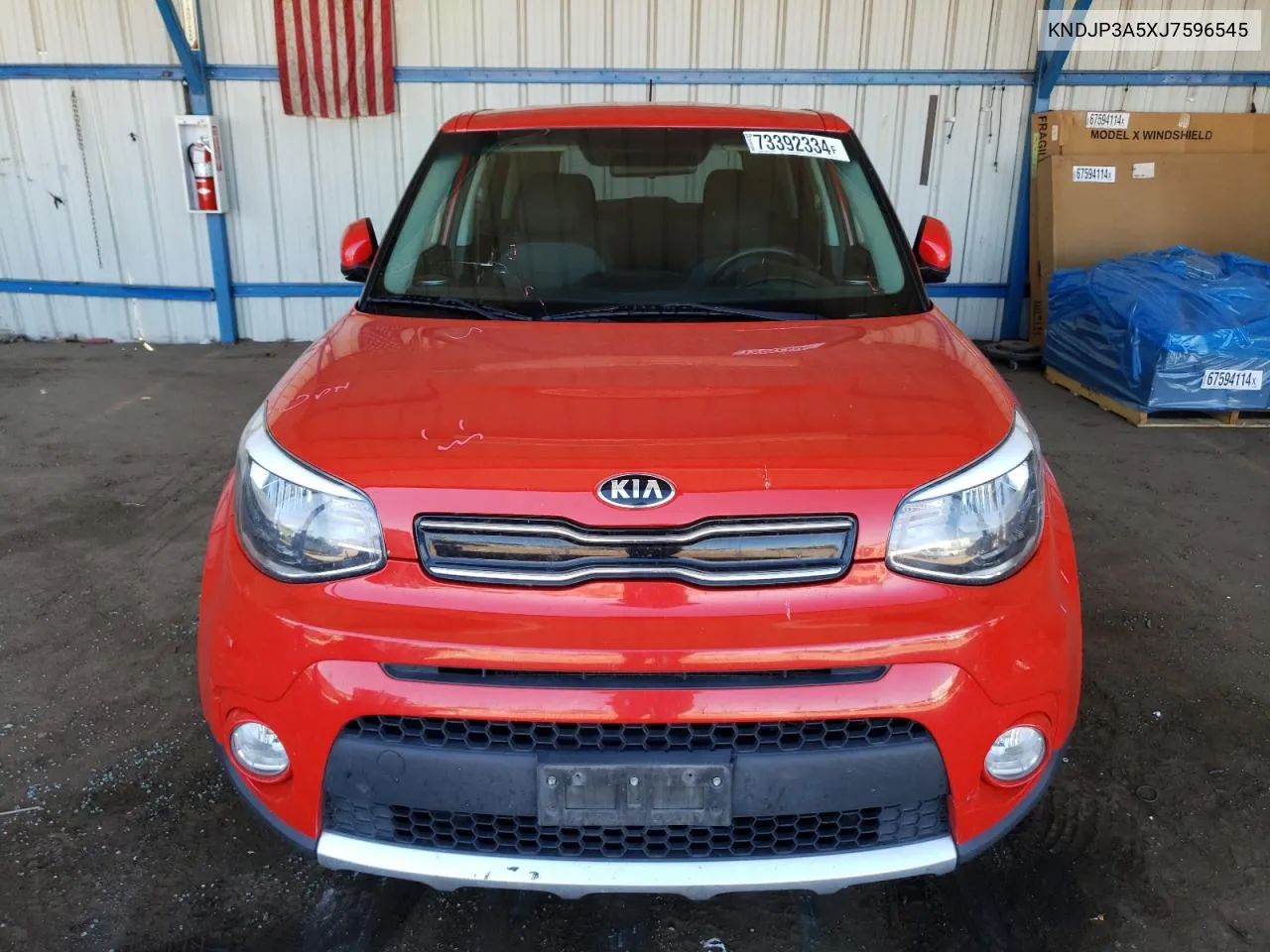 2018 Kia Soul + VIN: KNDJP3A5XJ7596545 Lot: 73392334