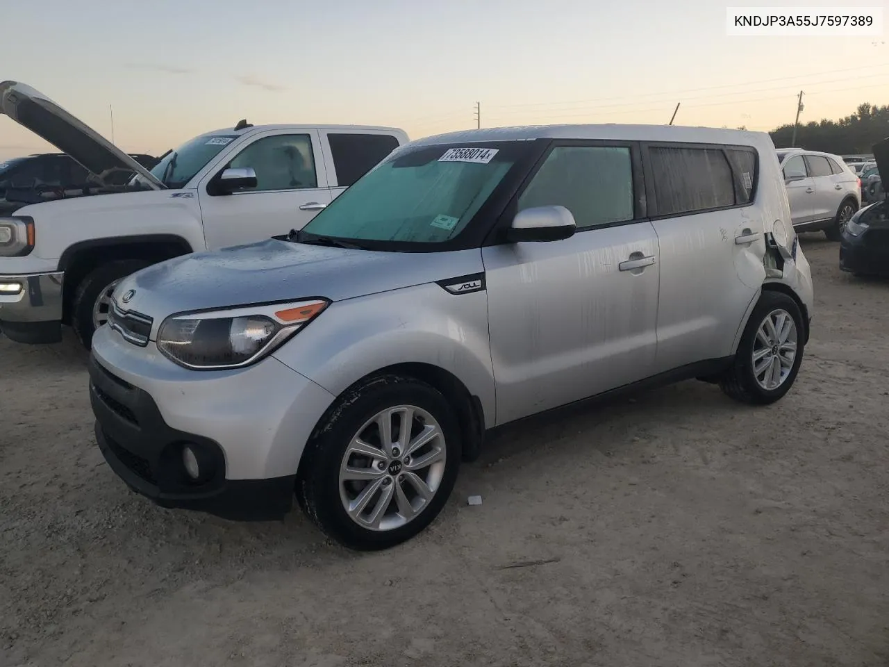 2018 Kia Soul + VIN: KNDJP3A55J7597389 Lot: 73588014