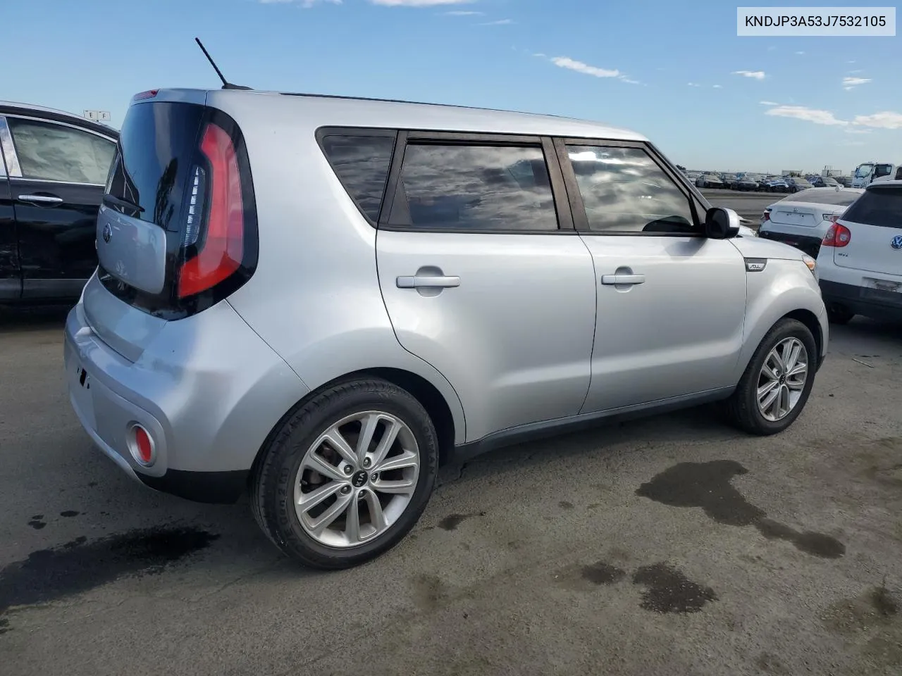 2018 Kia Soul + VIN: KNDJP3A53J7532105 Lot: 74079584