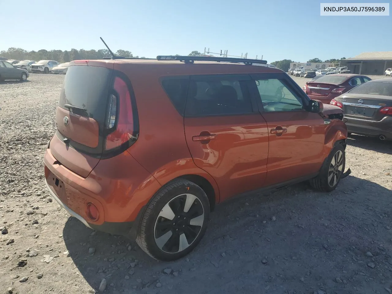 2018 Kia Soul + VIN: KNDJP3A50J7596389 Lot: 74956674