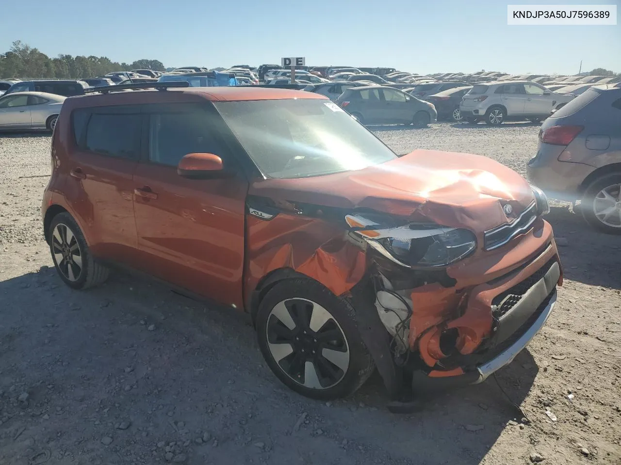 2018 Kia Soul + VIN: KNDJP3A50J7596389 Lot: 74956674