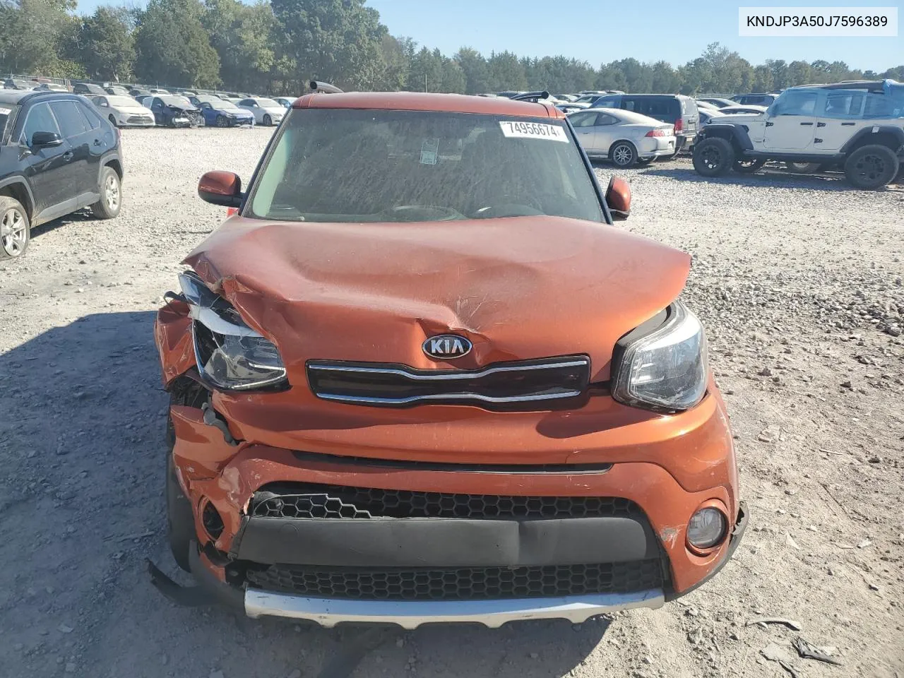 2018 Kia Soul + VIN: KNDJP3A50J7596389 Lot: 74956674