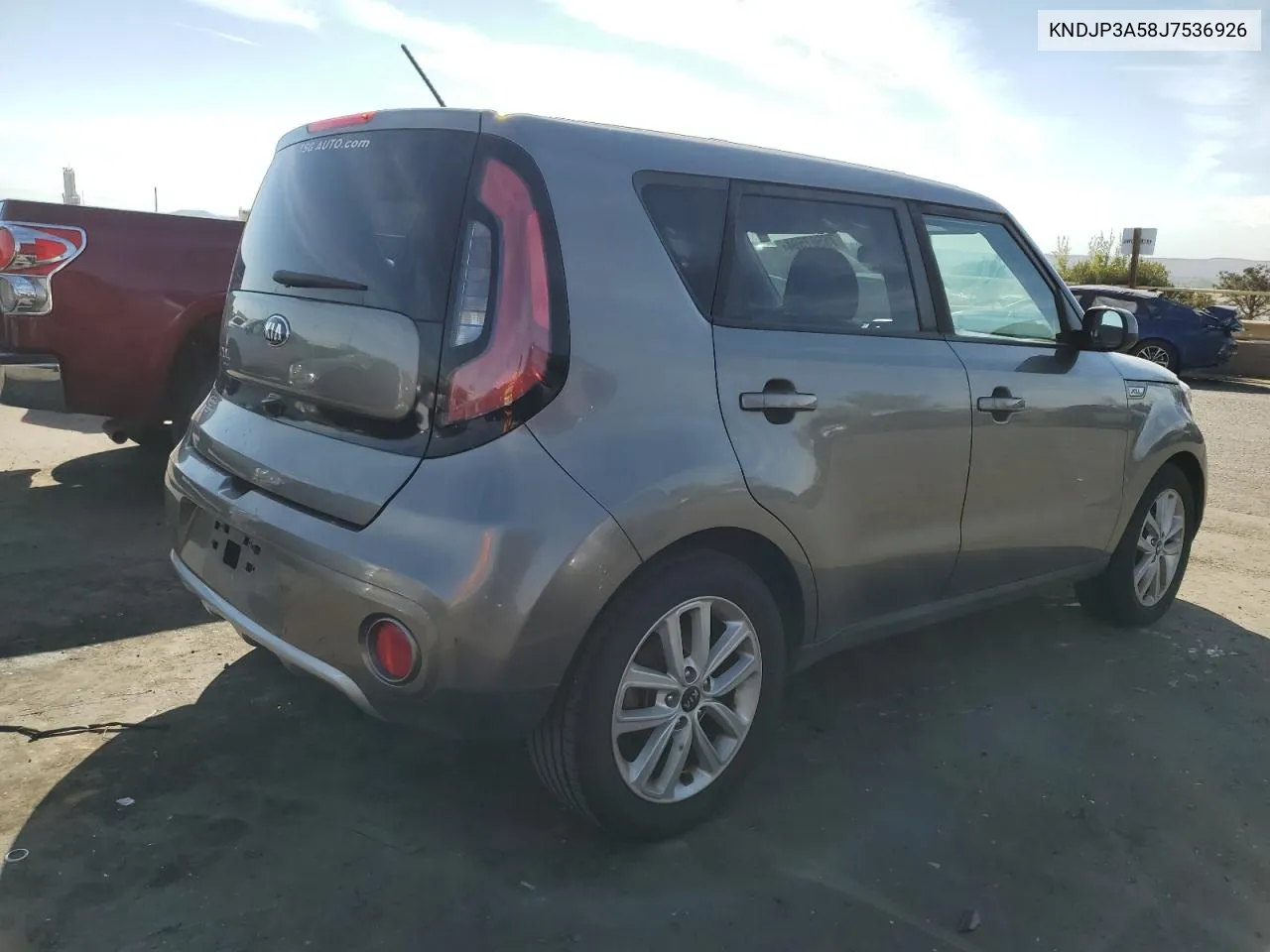 2018 Kia Soul + VIN: KNDJP3A58J7536926 Lot: 75507594