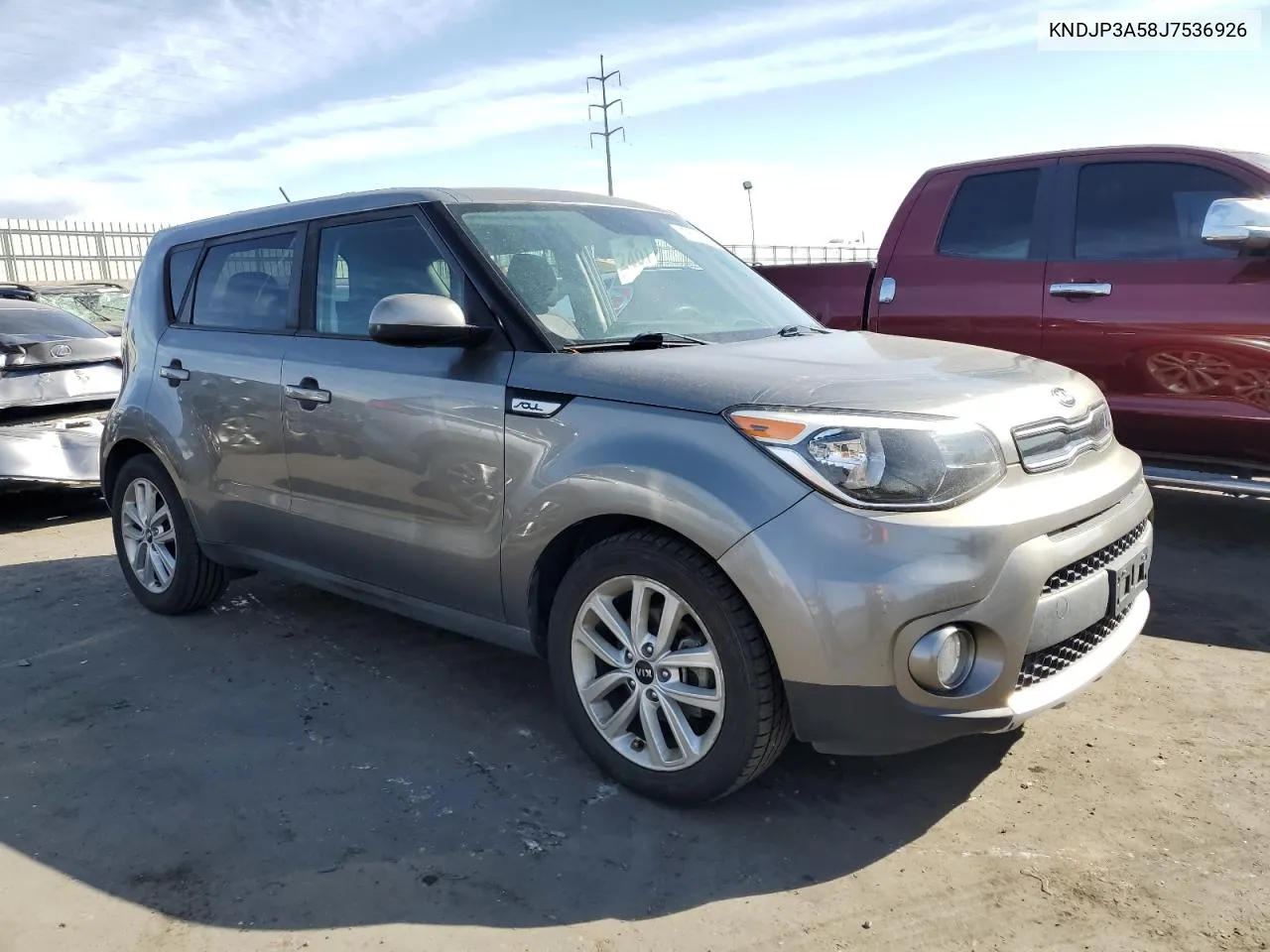 2018 Kia Soul + VIN: KNDJP3A58J7536926 Lot: 75507594