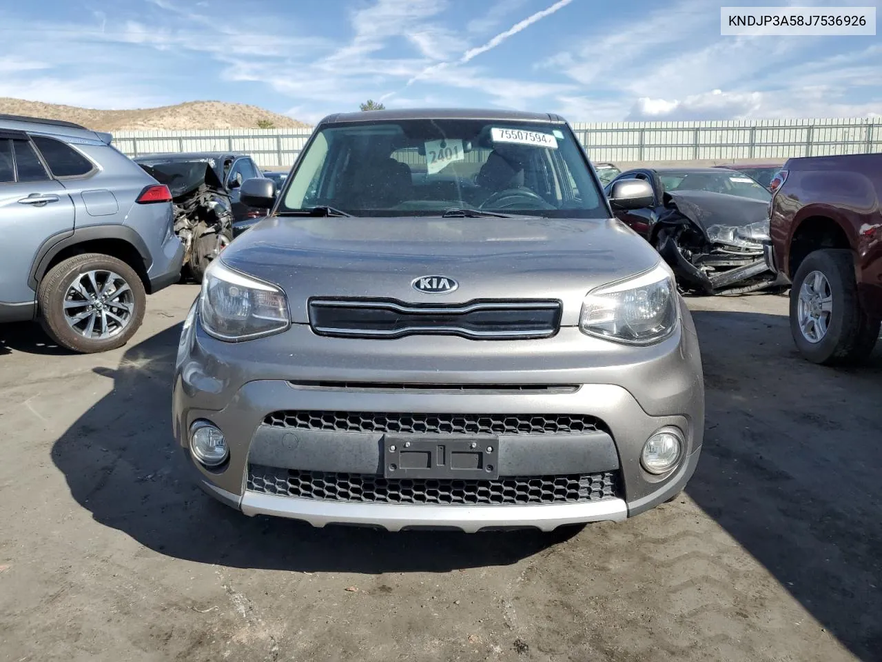 2018 Kia Soul + VIN: KNDJP3A58J7536926 Lot: 75507594