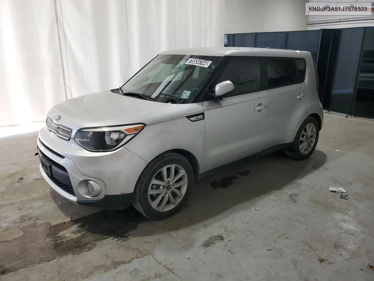 2018 Kia Soul + VIN: KNDJP3A51J7578533 Lot: 75534744