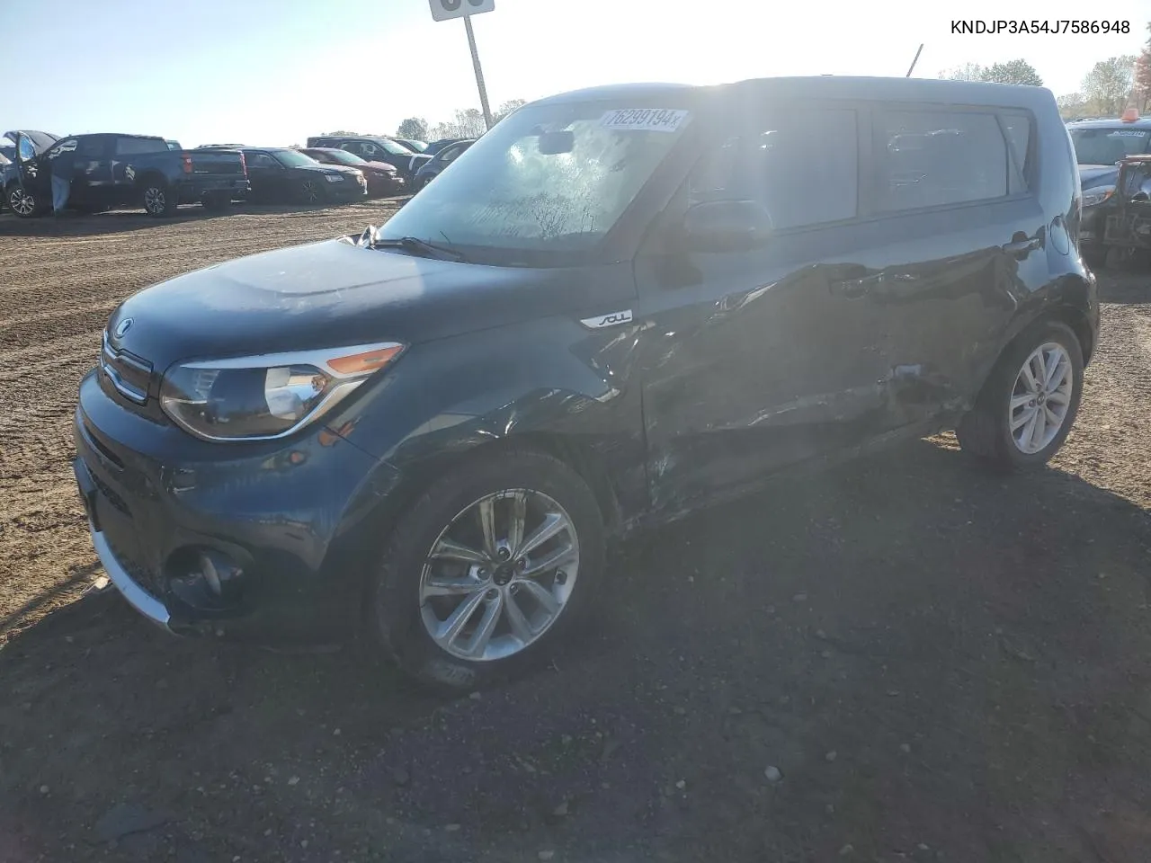 2018 Kia Soul + VIN: KNDJP3A54J7586948 Lot: 76299194