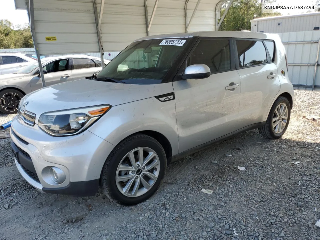 2018 Kia Soul + VIN: KNDJP3A57J7587494 Lot: 76306734