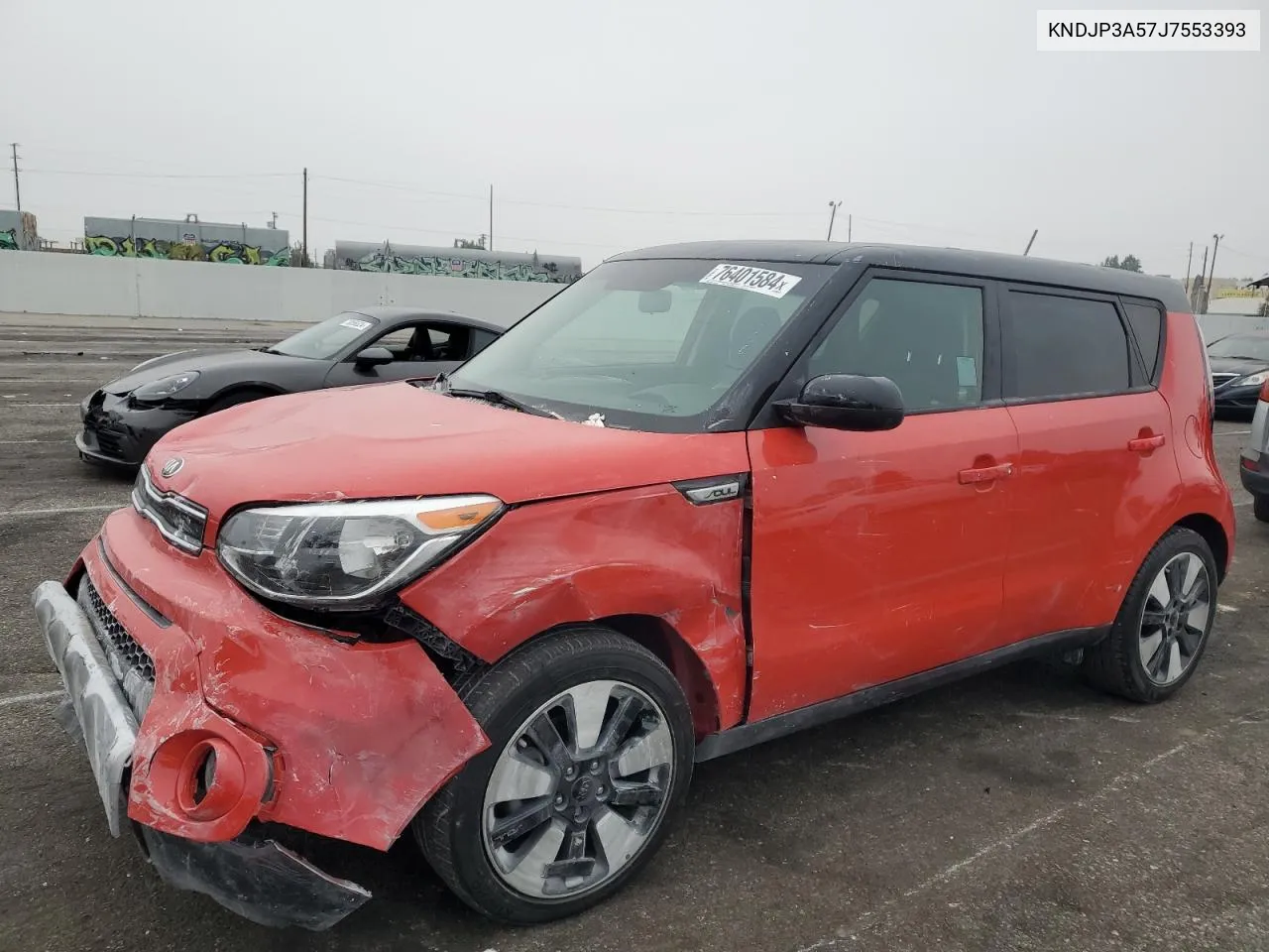 2018 Kia Soul + VIN: KNDJP3A57J7553393 Lot: 76401584