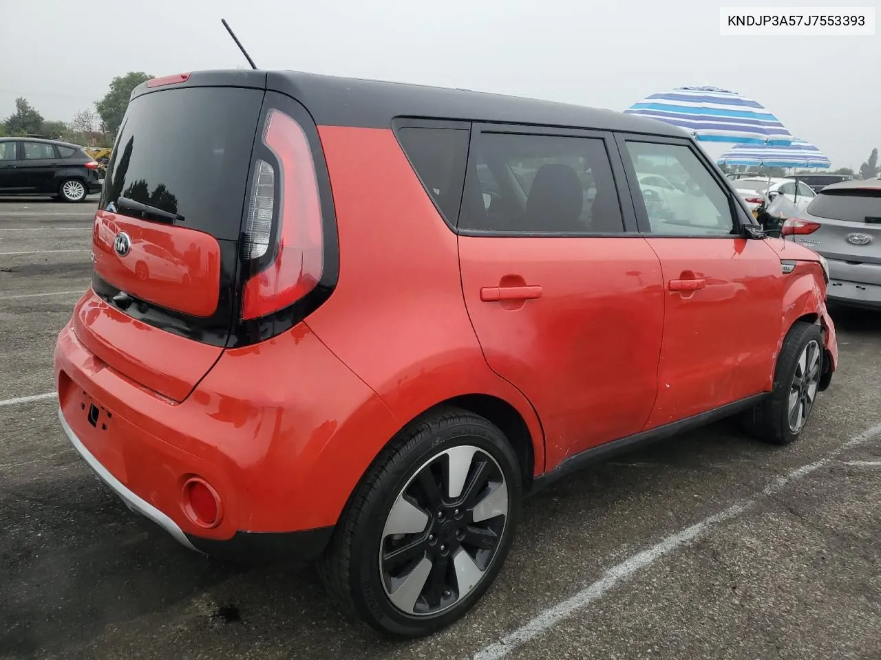 2018 Kia Soul + VIN: KNDJP3A57J7553393 Lot: 76401584