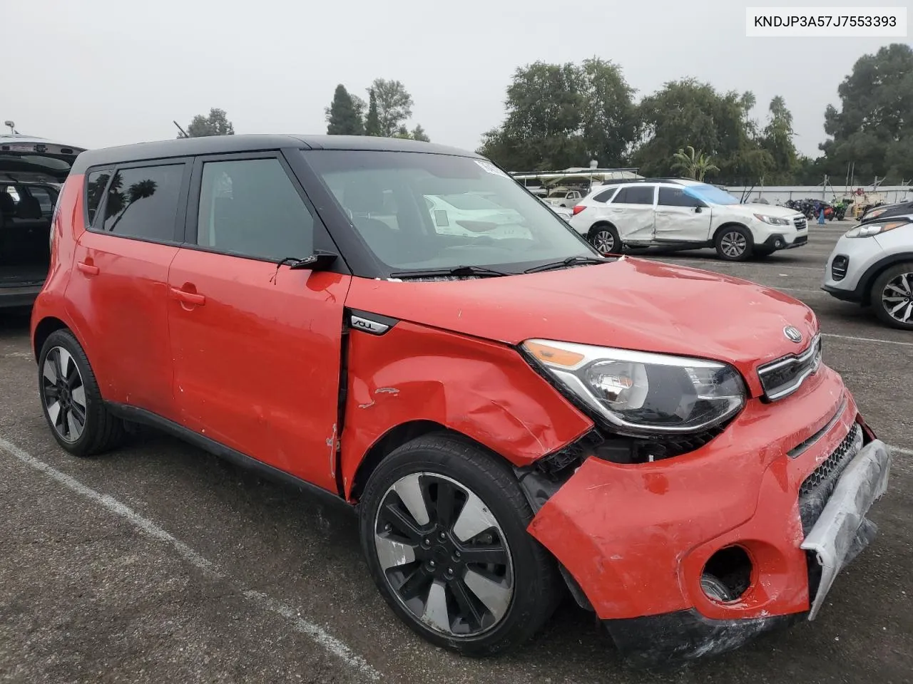 2018 Kia Soul + VIN: KNDJP3A57J7553393 Lot: 76401584