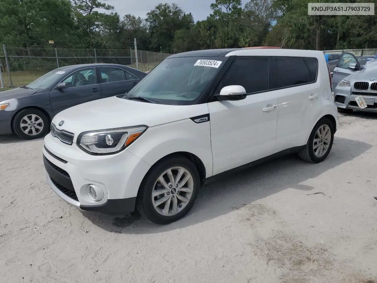 2018 Kia Soul + VIN: KNDJP3A51J7903729 Lot: 76503524