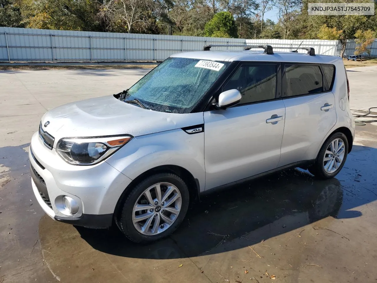 2018 Kia Soul + VIN: KNDJP3A51J7545709 Lot: 77393544