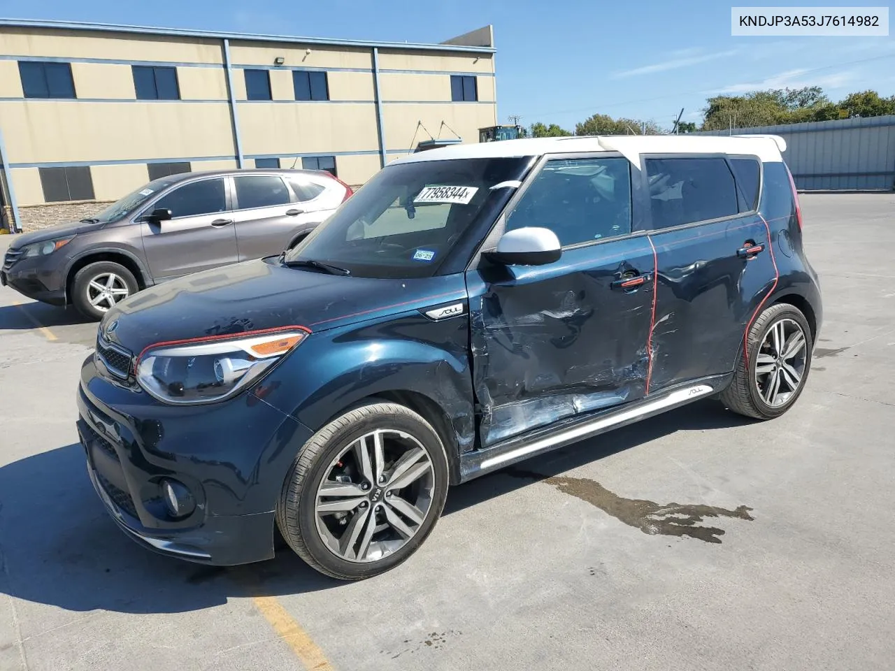 2018 Kia Soul + VIN: KNDJP3A53J7614982 Lot: 77958344