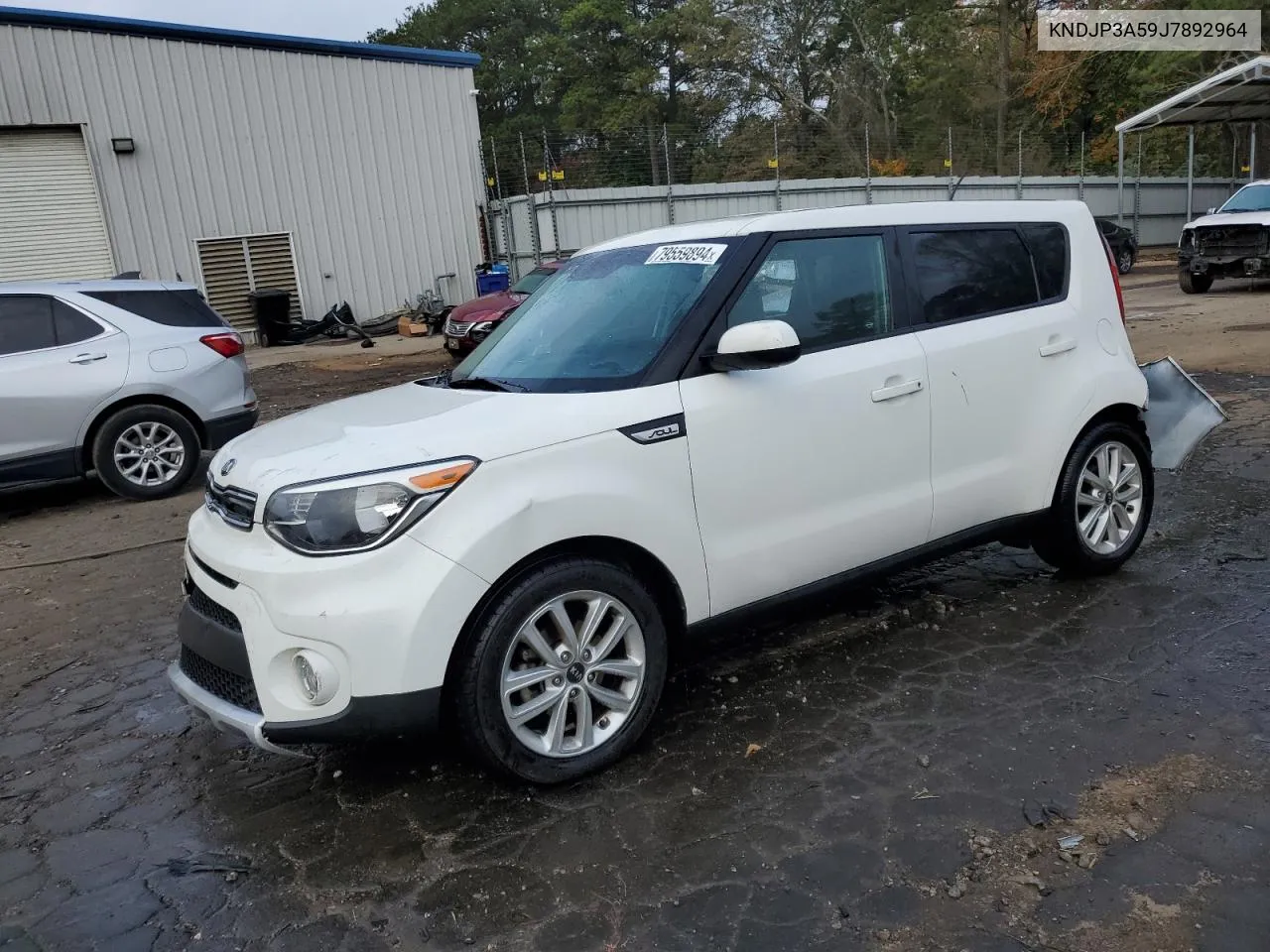 2018 Kia Soul + VIN: KNDJP3A59J7892964 Lot: 79559894