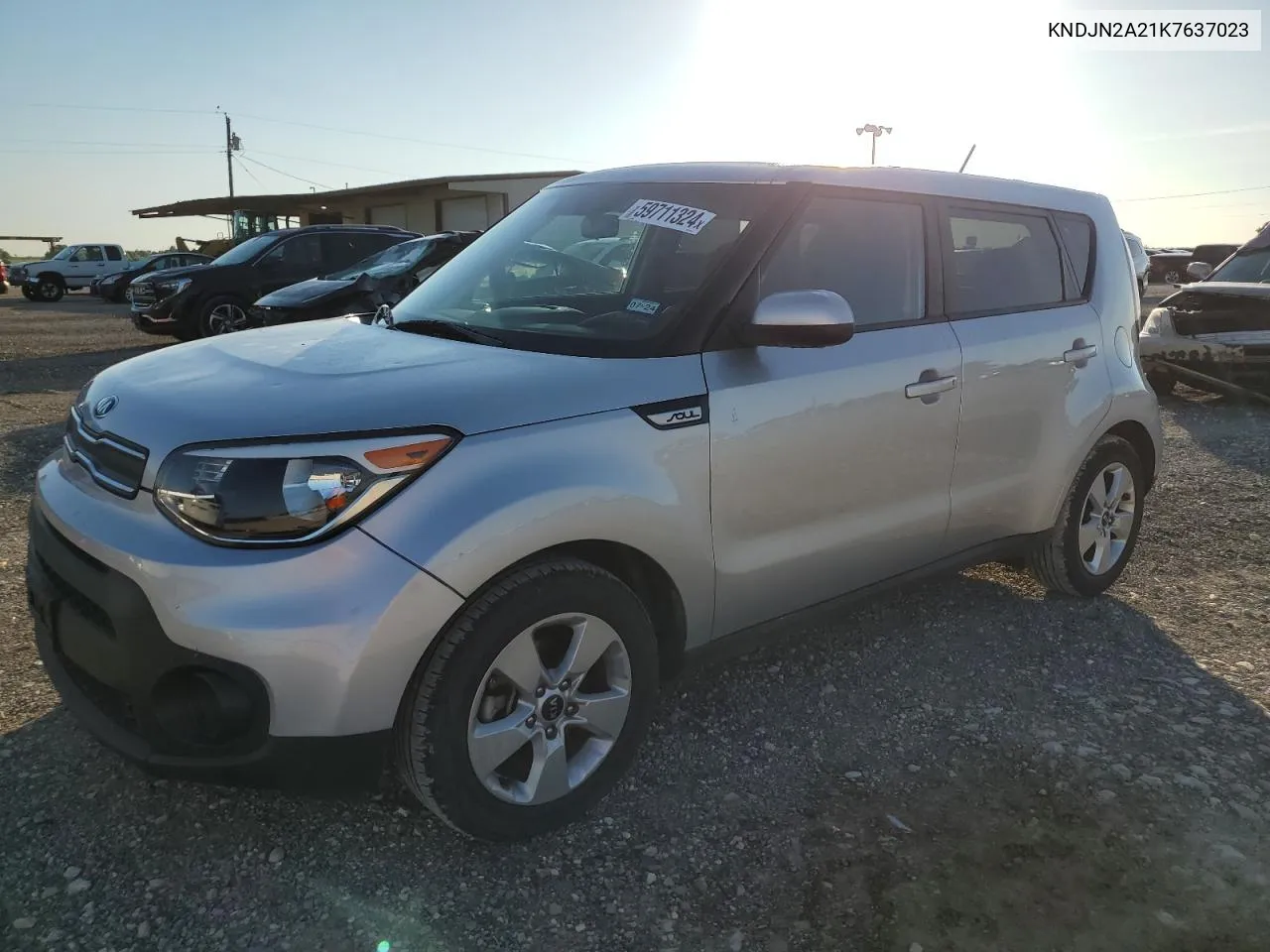 2019 Kia Soul VIN: KNDJN2A21K7637023 Lot: 59711324