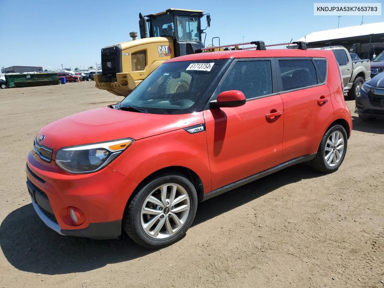 2019 Kia Soul + VIN: KNDJP3A53K7653783 Lot: 61713754