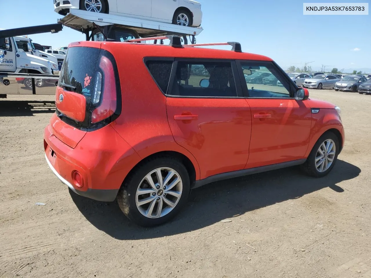 2019 Kia Soul + VIN: KNDJP3A53K7653783 Lot: 61713754