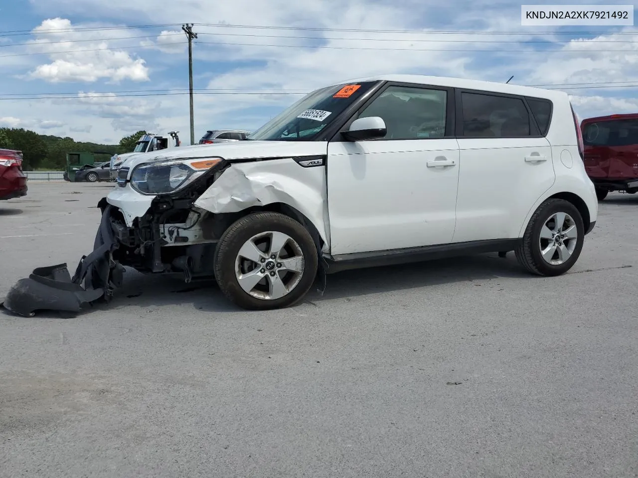 KNDJN2A2XK7921492 2019 Kia Soul