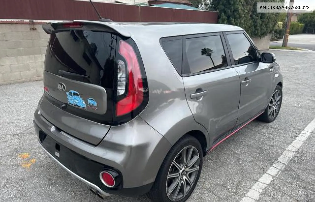 2019 Kia Soul ! VIN: KNDJX3AA3K7686022 Lot: 72291764