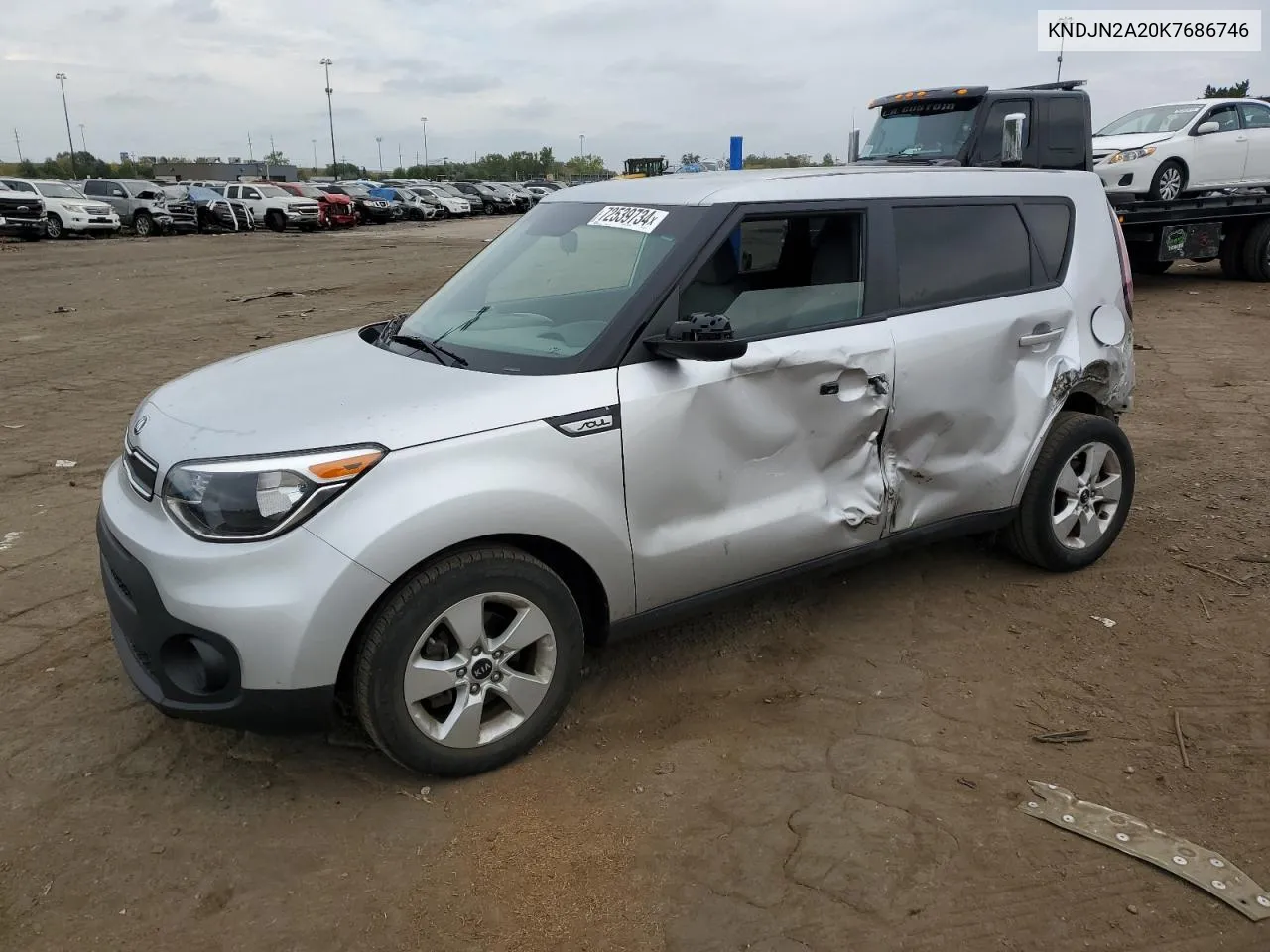 2019 Kia Soul VIN: KNDJN2A20K7686746 Lot: 72539734