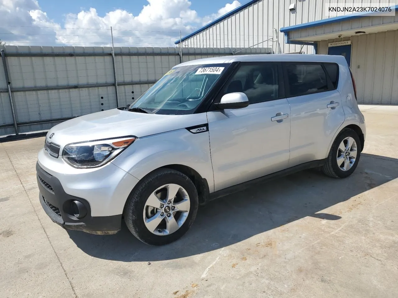 2019 Kia Soul VIN: KNDJN2A23K7024076 Lot: 73671504