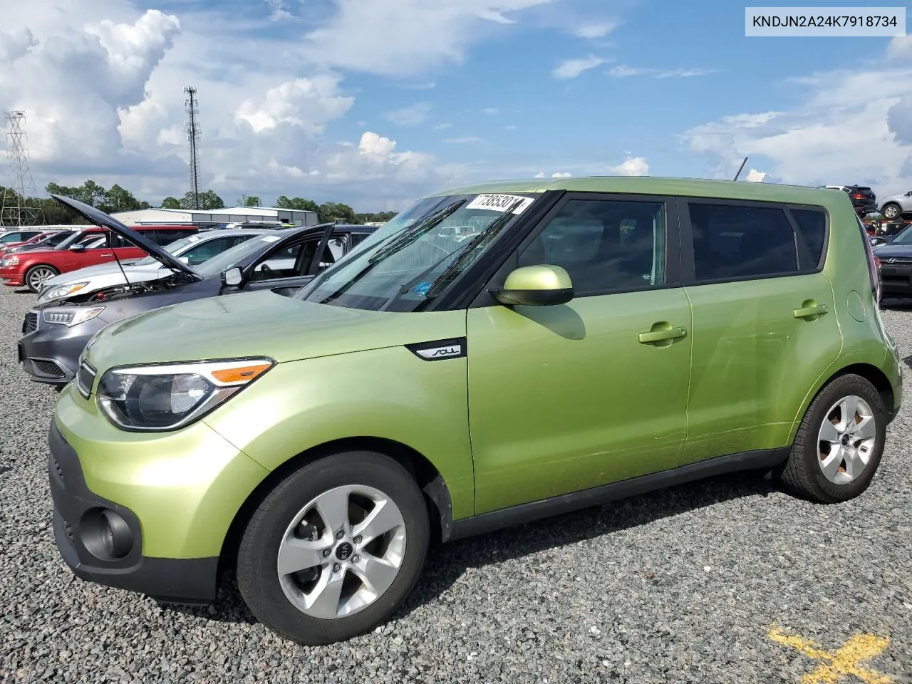 2019 Kia Soul VIN: KNDJN2A24K7918734 Lot: 73853014