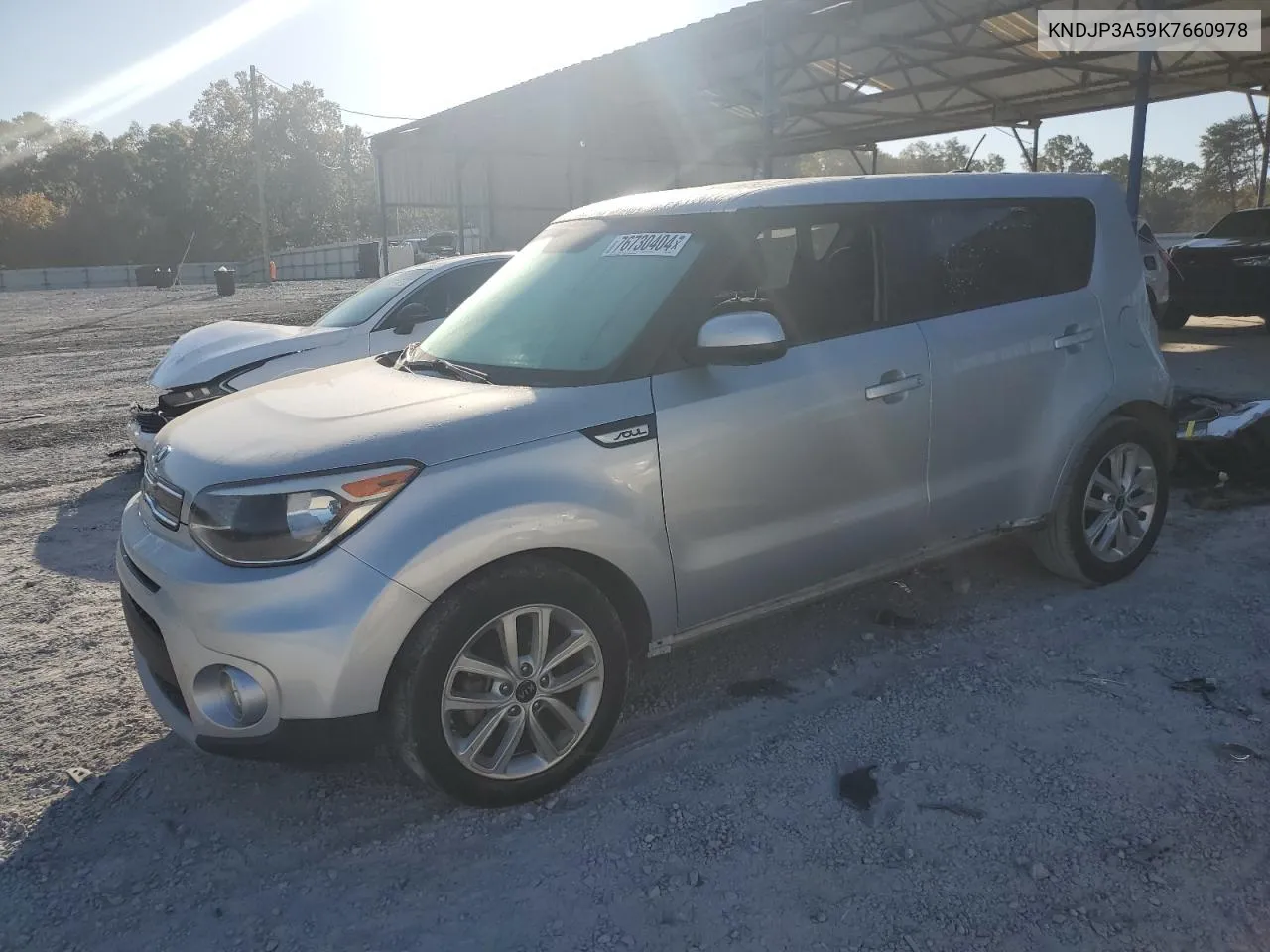 2019 Kia Soul + VIN: KNDJP3A59K7660978 Lot: 76730404